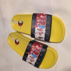 Tommy Hilfiger Yellow Slide Sandals